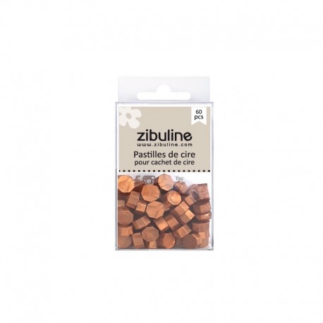 122104PCCU   ZIBULINE PASTILLES DE CIRE À CACHETER CUIVRE NACRÉ