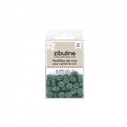 122104PCEN   ZIBULINE PASTILLES DE CIRE À CACHETER ÉMERAUDE NACRÉ