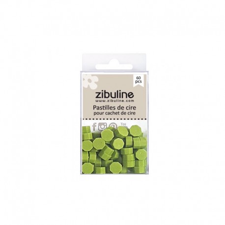 122104PCVA   ZIBULINE PASTILLES DE CIRE À CACHETER VERT ANIS