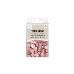 122104PCVN   ZIBULINE PASTILLES DE CIRE À CACHETER VIEUX ROSE NACRÉ