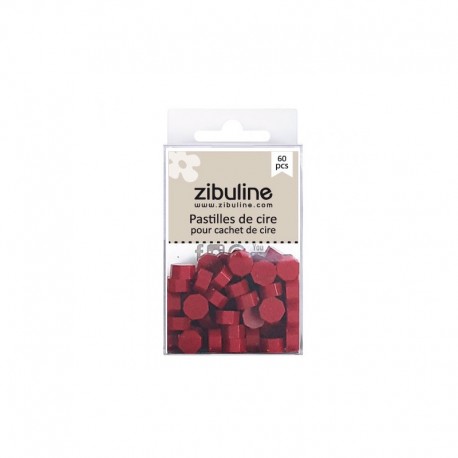 122311PCRF   ZIBULINE PASTILLES DE CIRE À CACHETER ROUGE FONCÉ