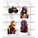 GRAFFITI' GIRL COLLECTION GRAFFITI PLANCHE DE RHODOÏD A4