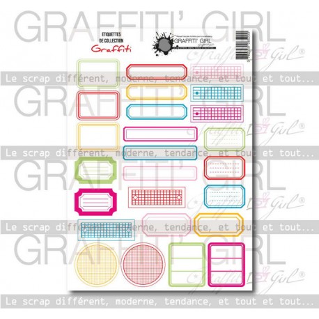 GRAFFITI' GIRL COLLECTION GRAFFITI DIE CUT ÉTIQUETTES GRAFFITI