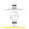 KAB3301   LES ATLELIERS DE KARINE MIMOSA FOREVER POCHOIR BRODERIE COURONNE NATURE