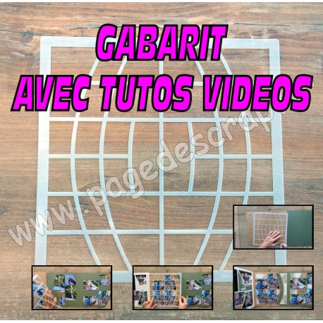 PDS GABARIT PHOTO LIE  avec 4 TUTOS VIDEOS  -  SCRAP EURO