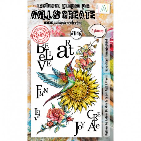 1146   AALL AND CREATE TAMPONS CLEAR 1146 SUNFLOWER HUMMINGBIRD
