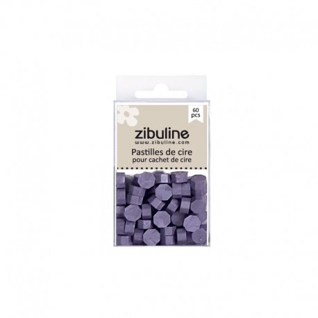 122104PCVI   ZIBULINE PASTILLES DE CIRE À CACHETER VIOLET CLAIR NACRÉ