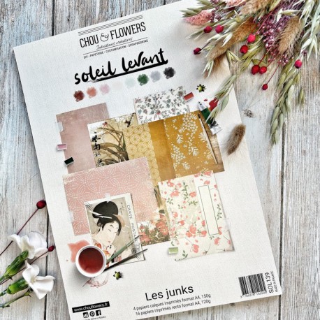 SOL139   CHOU & FLOWERS COLLECTION SOLEIL LEVANT PAPETERIE CREATIVE