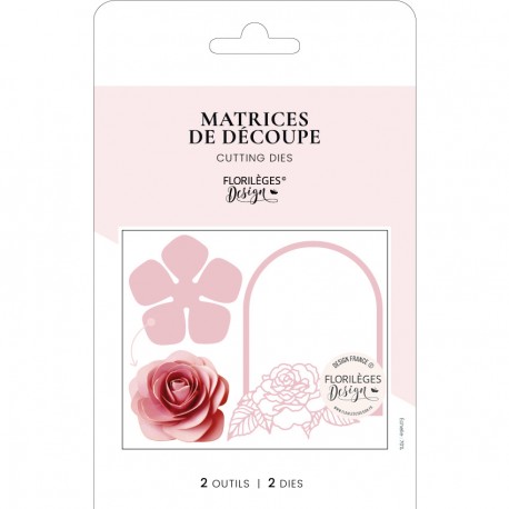 FDD124002   FLORILEGES DESIGN LA VIE EN ROSE OUTILS DE DÉCOUPE ARCHE ROMANTIQUE