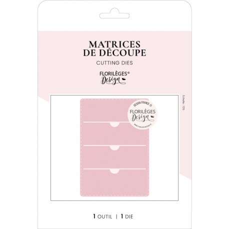 FDD124006   FLORILEGES DESIGN LA VIE EN ROSE OUTILS DE DÉCOUPE POCHETTE À SOUVENIRS
