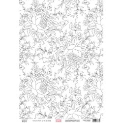 FDPC124001   FLORILEGES DESIGN LA VIE EN ROSE PAPIER CALQUE 1   A4