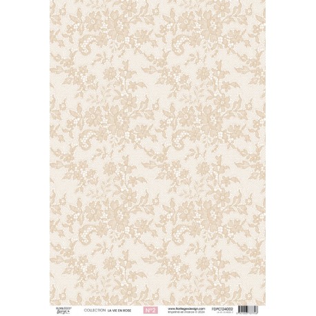 FDPC124002   FLORILEGES DESIGN LA VIE EN ROSE PAPIER CALQUE 2   A4