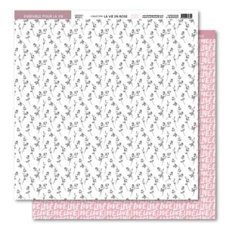 FDPI124006   FLORILEGES DESIGN COLLECTION LA VIE EN ROSE 6   30.5 cm x 30.5 cm