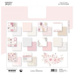 FDPI124011    FLORILEGES DESIGN LA VIE EN ROSE KIT IMPRIMÉ x10 feuilles