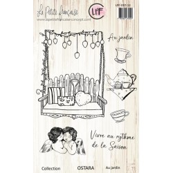 LPF-OST-12   LA PETITE FRANÇAISE COLLECTION OSTARA TAMPONS CLEAR AU JARDIN