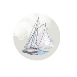 LORELAI DESIGN COLLECTION ENTRE TERRE ET MER BADGE VOILIER
