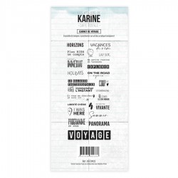 KAT3403   LES ATELIERS DE KARINE CARTE POSTALE TAMPON CLEAR CARNET DE VOYAGE