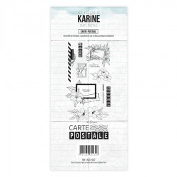 KAT3402   LES ATELIERS DE KARINE CARTE POSTALE TAMPON CLEAR CARTE POSTALE