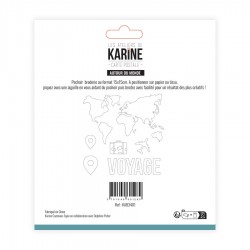KAB3401   LES ATLELIERS DE KARINE CARTE POSTALE POCHOIR BRODERIE AUTOUR DU MONDE