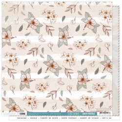 KAC3406   LES ATELIERS DE KARINE CARTE POSTALE  FLEURS EXOTIQUES 30.5 cm x 30.5 cm