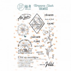 HPLF-ED-T2415   HA PI LITTLE FOX COLLECTION EDELWEISS TAMPONS CLEAR EN MONTAGNE