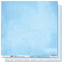KAC3609   LES ATELIERS DE KARINE POÉSIE HIVERNALE BLEU 30.5 cm x 30.5 cm