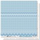 KAC3604   LES ATELIERS DE KARINE POÉSIE HIVERNALE BLEU JACQUARD 30.5 cm x 30.5 cm