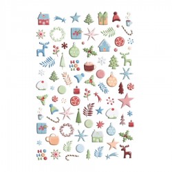 KAPU36   LES ATELIERS DE KARINE POÉSIE HIVERNALE PUFFY STICKERS