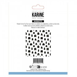 KAP3601   LES ATELIERS DE KARINE POÉSIE HIVERNALE POCHOIR MAISONNETTES