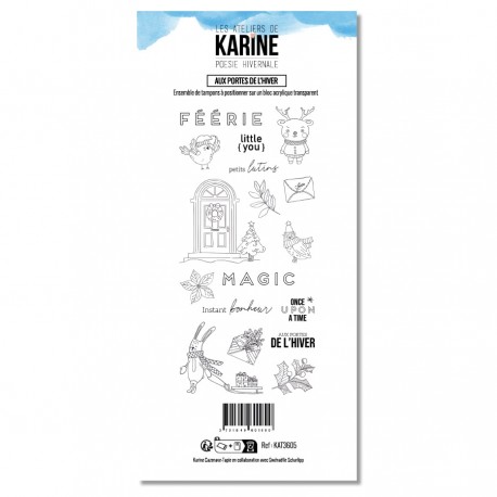 KAT3605   LES ATELIERS DE KARINE POÉSIE HIVERNALE TAMPON CLEAR AUX PORTES DE L'HIVER