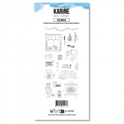 KAT3603   LES ATELIERS DE KARINE POÉSIE HIVERNALE TAMPON CLEAR COSY WINTER