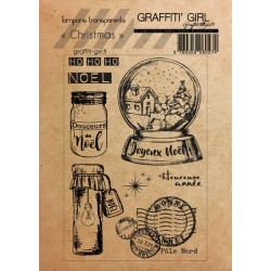 GRAFFITI' GIRL TAMPONS TRANSPARENTS CHRISTMAS