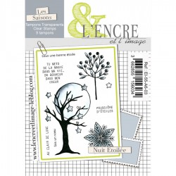 EI-55-A6-03   L'ENCRE ET L'IMAGE TAMPONS CLEAR NUIT ÉTOILÉE
