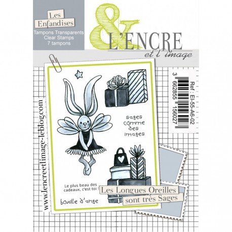 EI-55-A6-02   L'ENCRE ET L'IMAGE TAMPONS CLEAR LES LONGUES OREILLES SONT TRÈS SAGES