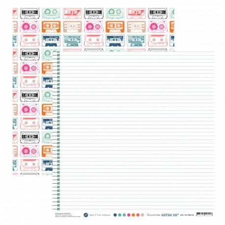 PC-R90-05   MES P'TITS CISEAUX COLLECTION RETRO 90'  PC-R90-05 30,5 cm x 30,5 cm