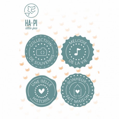 HPLF-BOFA-D2503  HA PI LITTLE FOX COLLECTION BANDE ORIGINALE FACE A MATRICES DE DÉCOUPE COLLECTION DE SCEAUX
