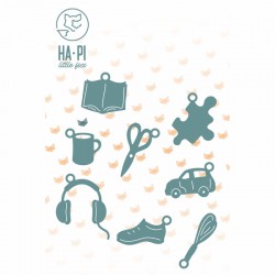 HPLF-BOFA-D2505  HA PI LITTLE FOX COLLECTION BANDE ORIGINALE FACE A MATRICES DE DÉCOUPE BRELOQUES
