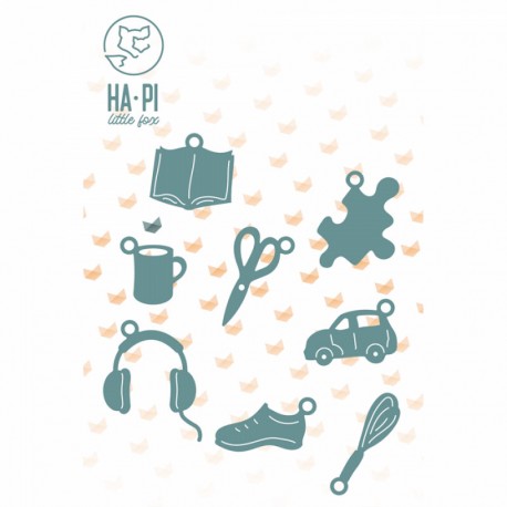 HPLF-BOFA-D2505  HA PI LITTLE FOX COLLECTION BANDE ORIGINALE FACE A MATRICES DE DÉCOUPE BRELOQUES