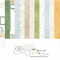 HPLF-BOFA-COLL   HA PI LITTLE FOX COLLECTION BANDE ORIGINALE POCHETTE 9 IMPRIMES  30.5 cm x 30.5 cm