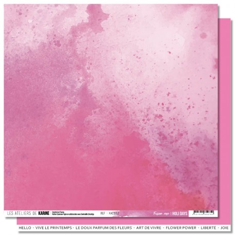 LES ATELIERS DE KARINE HOLI DAYS FUSION ROSE 30.5 cm x 30.5 cm