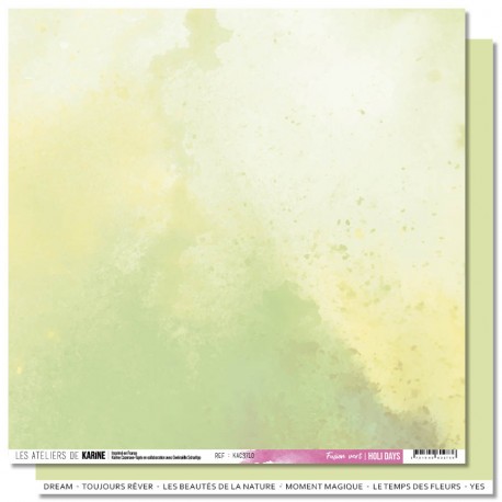 LES ATELIERS DE KARINE HOLI DAYS FUSION VERT 30.5 cm x 30.5 cm