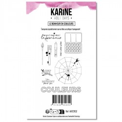 KAT3702   LES ATELIERS DE KARINE HOLI DAYS TAMPON CLEAR LE BONHEUR EN COULEURS