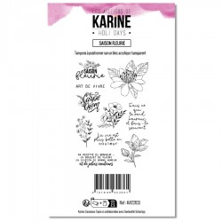 KAT3703   LES ATELIERS DE KARINE HOLI DAYS TAMPON CLEAR SAISON FLEURIE