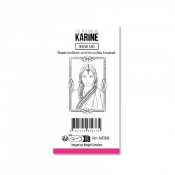 KAT3706   LES ATELIERS DE KARINE HOLI DAYS TAMPON CLEAR INDIAN GIRL