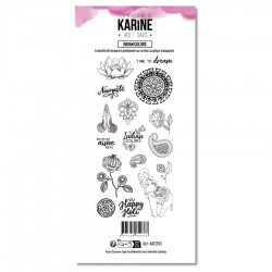 KAT3705   LES ATELIERS DE KARINE HOLI DAYS TAMPON CLEAR INDIAN COLORS
