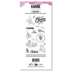 KAT3707   LES ATELIERS DE KARINE HOLI DAYS TAMPON CLEAR FLOWER MARKET