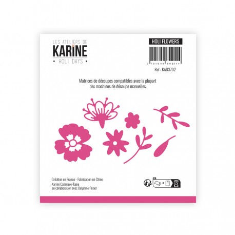 KAD3702   LES ATELIERS DE KARINE HOLI DAYS DIES HOLI FLOWERS
