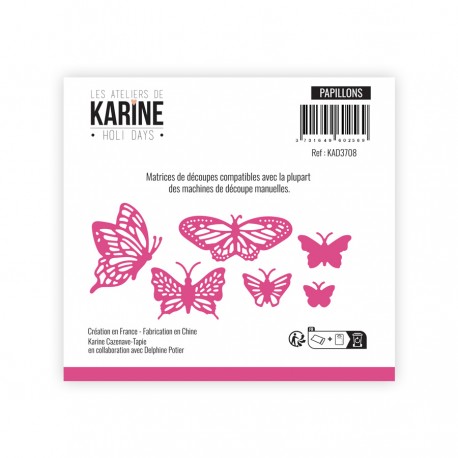 KAD3708   LES ATELIERS DE KARINE HOLI DAYS DIES PAPILLONS