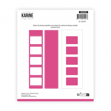 KAD3706   LES ATELIERS DE KARINE HOLI DAYS DIES NUANCIER ET POCHOIR ASSORTI
