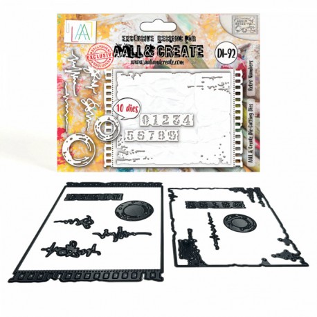 DI-92   AALL AND CREATE DIES 92 RETRO NUMBERS